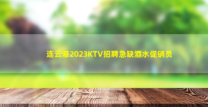 连云港2023KTV招聘急缺酒水促销员